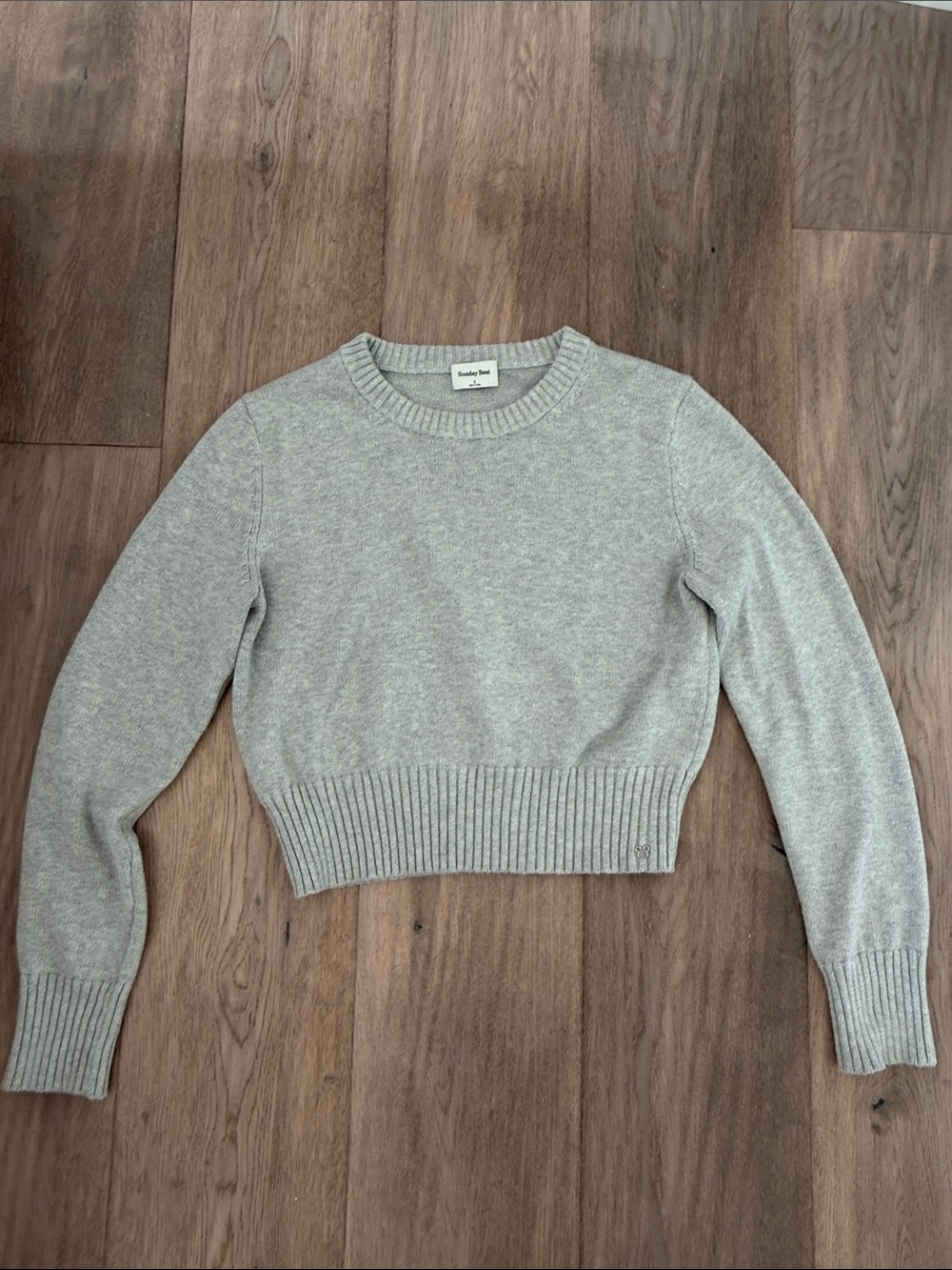 Sunday Best Light Heather Gray Crewneck Sweater